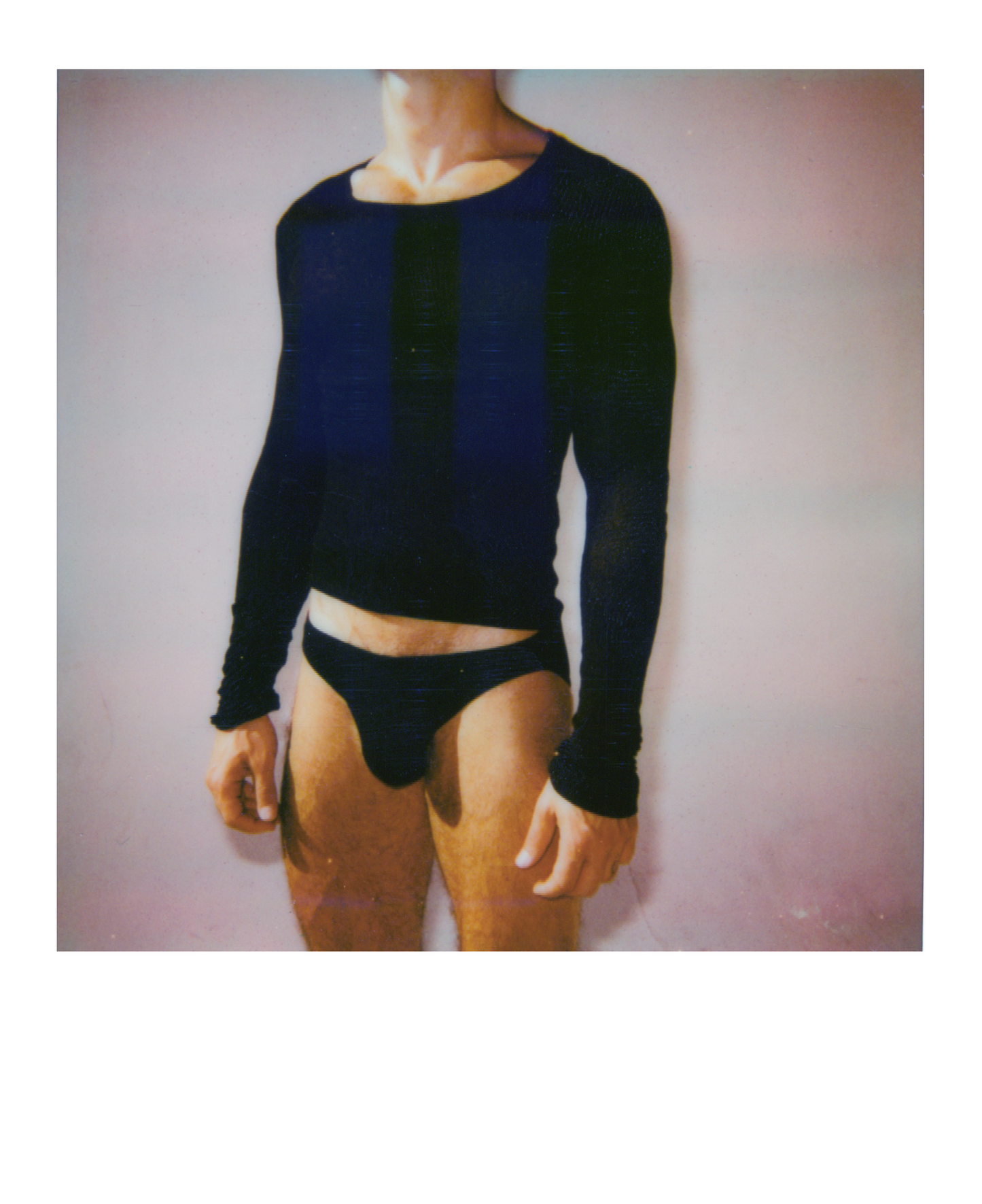 Black Sheer Long Sleeve Pullover