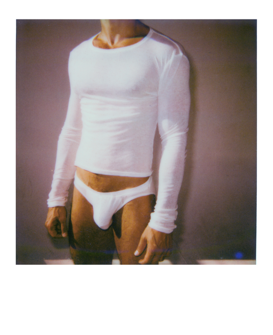 White Sheer Long Sleeve Pullover